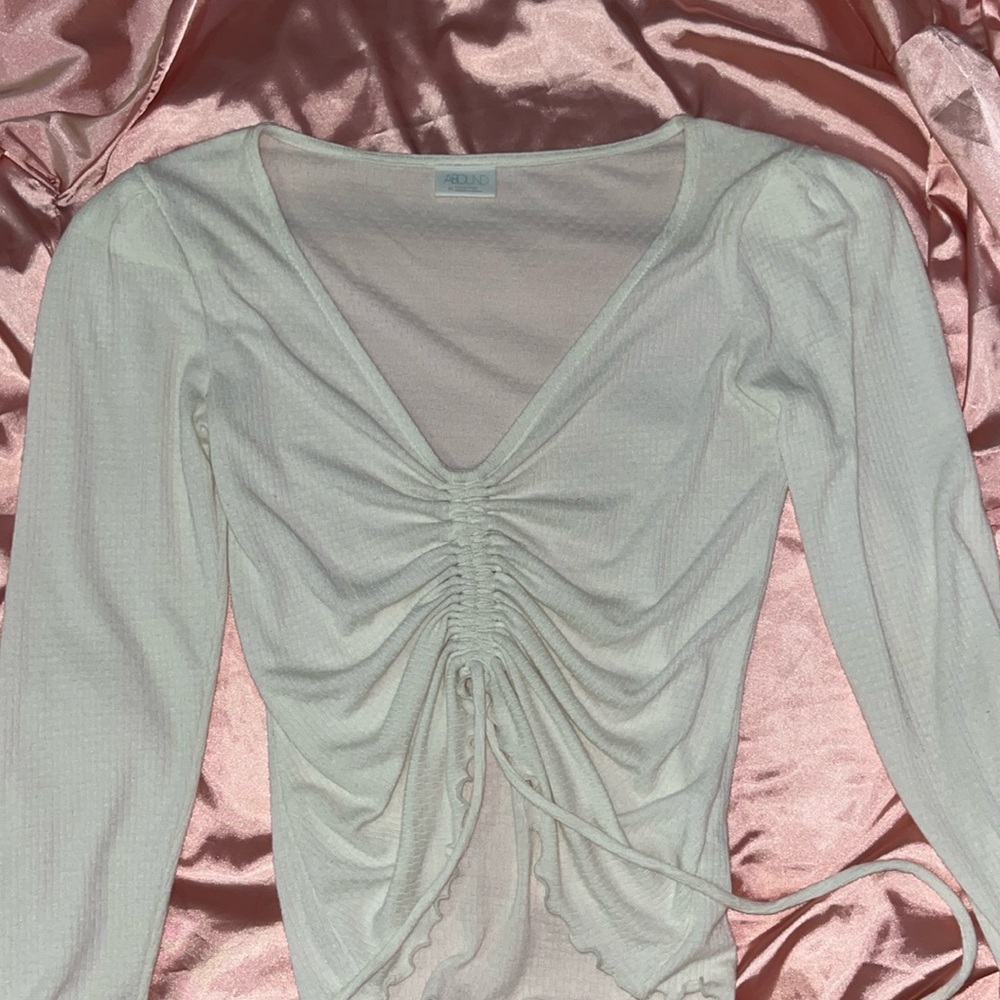 White long sleeve Abound long sleeve crop